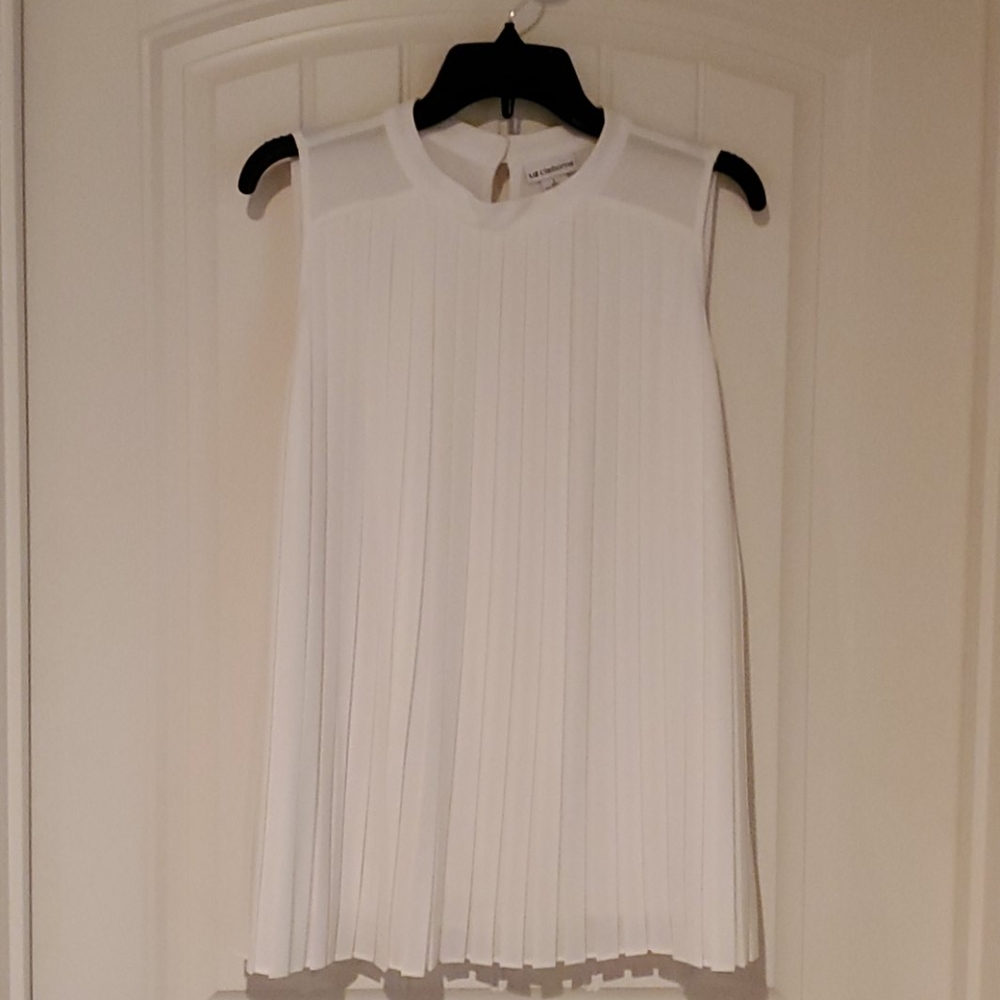 Pleated Front  Sleeveless Top